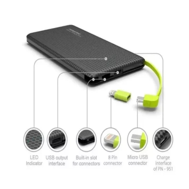 Power Bank Slim Pineng PN-951 - 10.000mAh | Horus