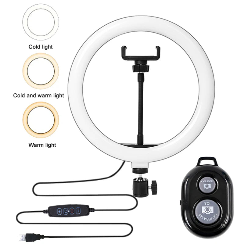 LEAFILLIGHT Selfie Ring Light for Photography and Live Streaming