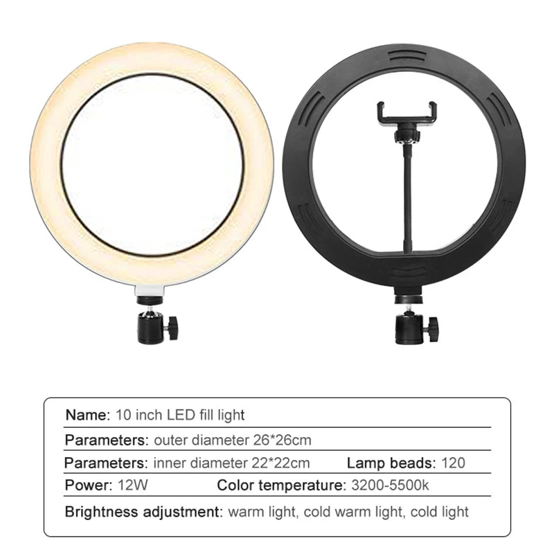 LEAFILLIGHT Selfie Ring Light for Photography and Live Streaming