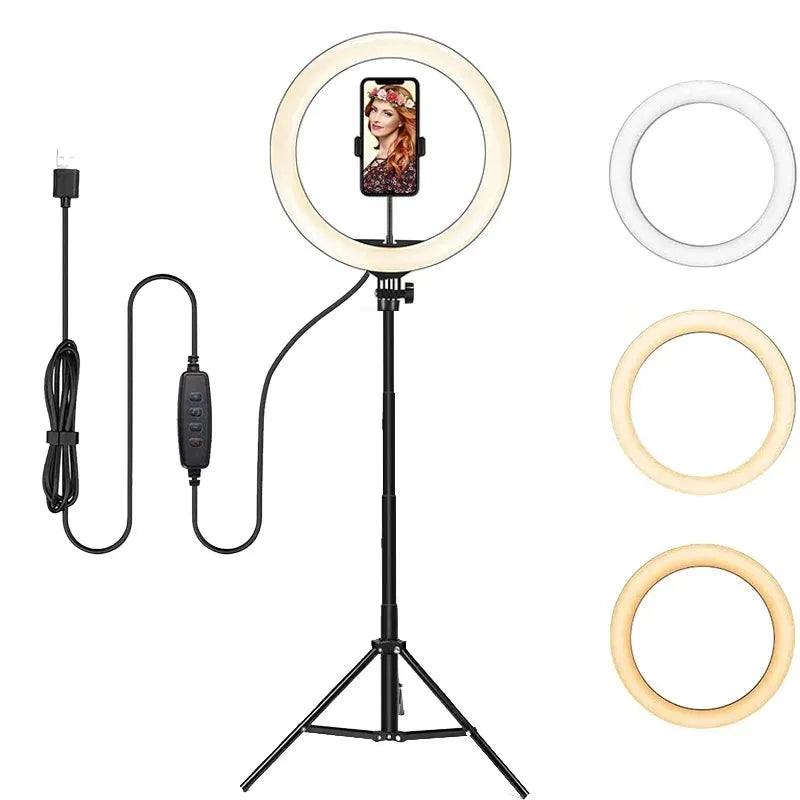 LEAFILLIGHT Selfie Ring Light for Photography and Live Streaming