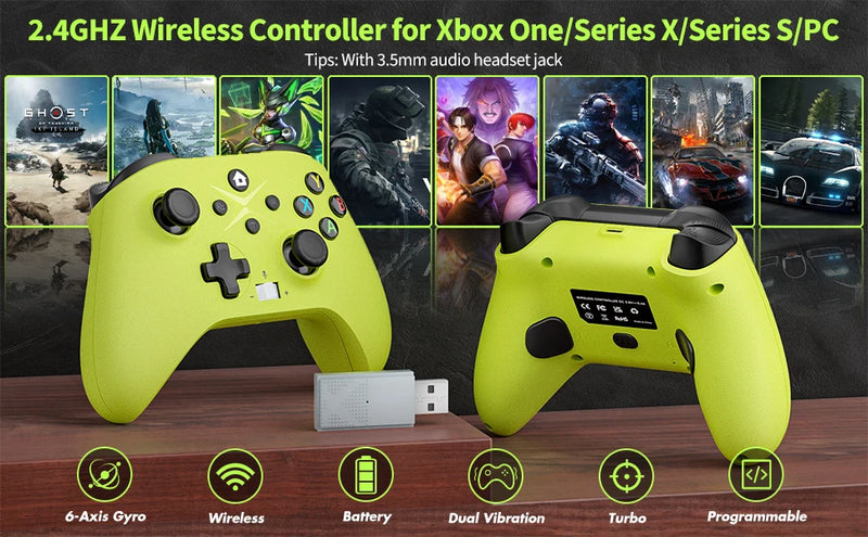 Controle Sem Fio Bonadget 2.4G para Xbox e PC | Horus