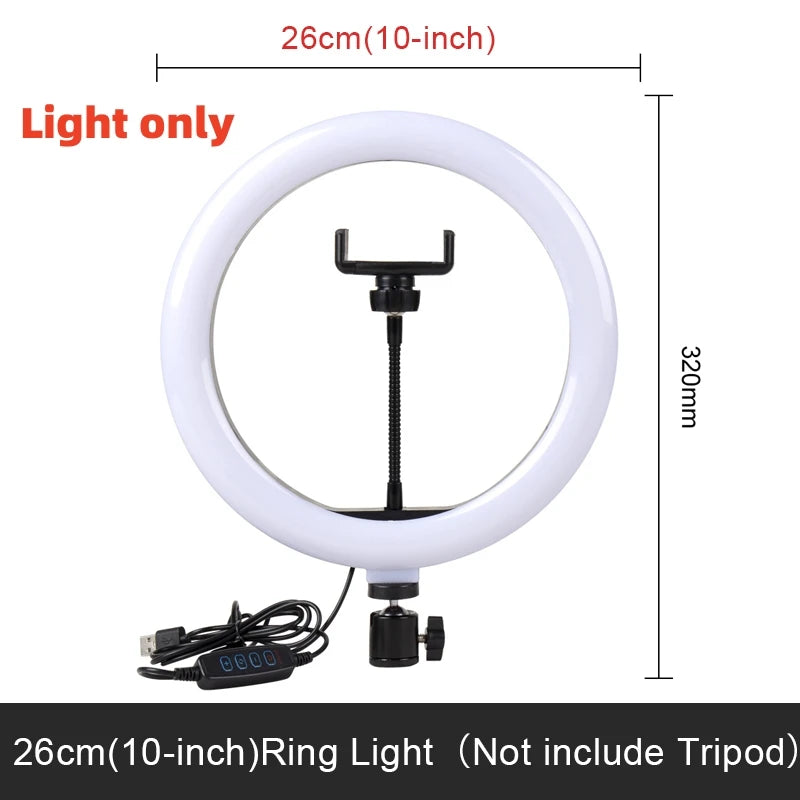 LEAFILLIGHT Selfie Ring Light for Photography and Live Streaming