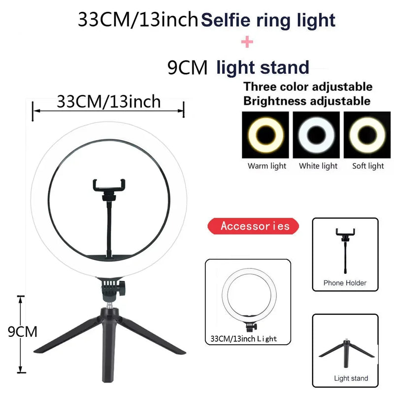 LEAFILLIGHT Selfie Ring Light for Photography and Live Streaming