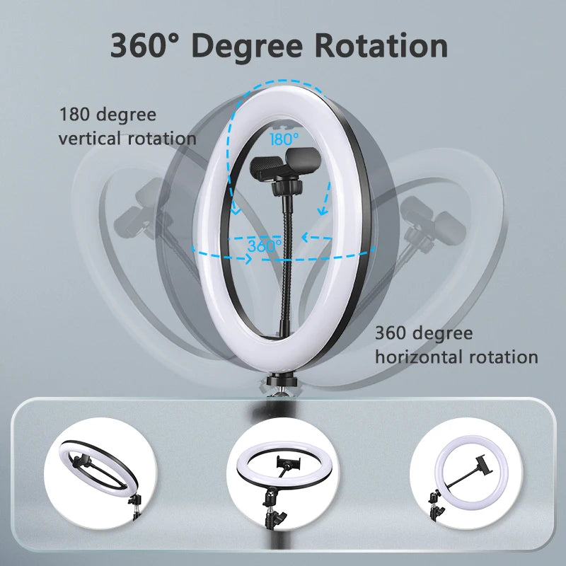 LEAFILLIGHT Selfie Ring Light for Photography and Live Streaming