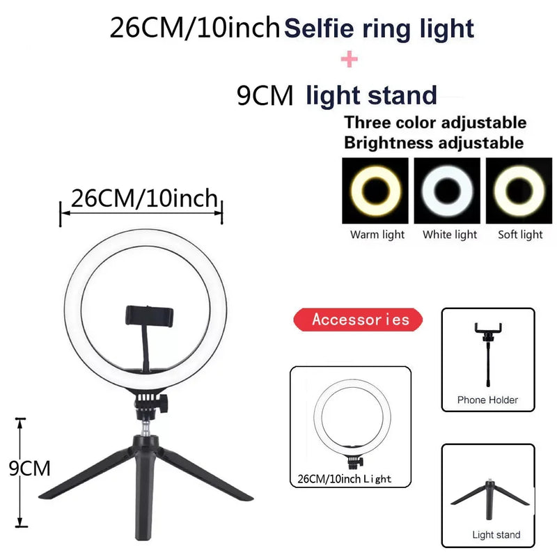 LEAFILLIGHT Selfie Ring Light for Photography and Live Streaming