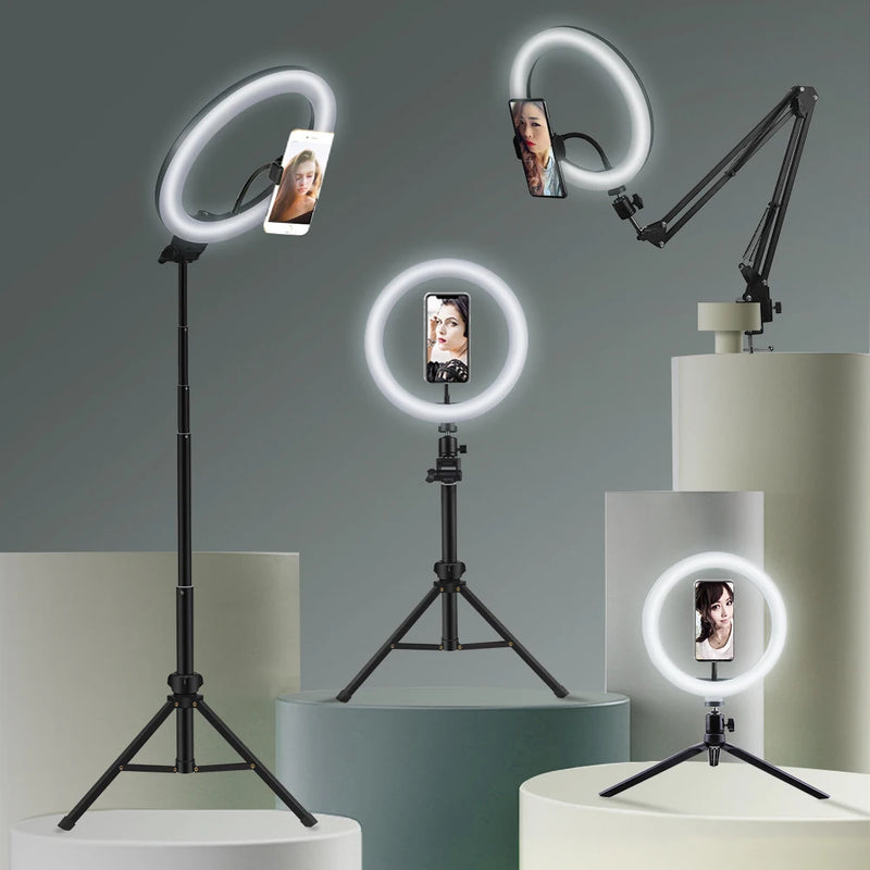 LEAFILLIGHT Selfie Ring Light for Photography and Live Streaming