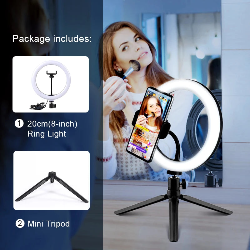 LEAFILLIGHT Selfie Ring Light for Photography and Live Streaming